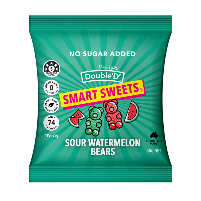 Double ‘D’: Smart Sweets™ Sour Watermelon Bears 50gm