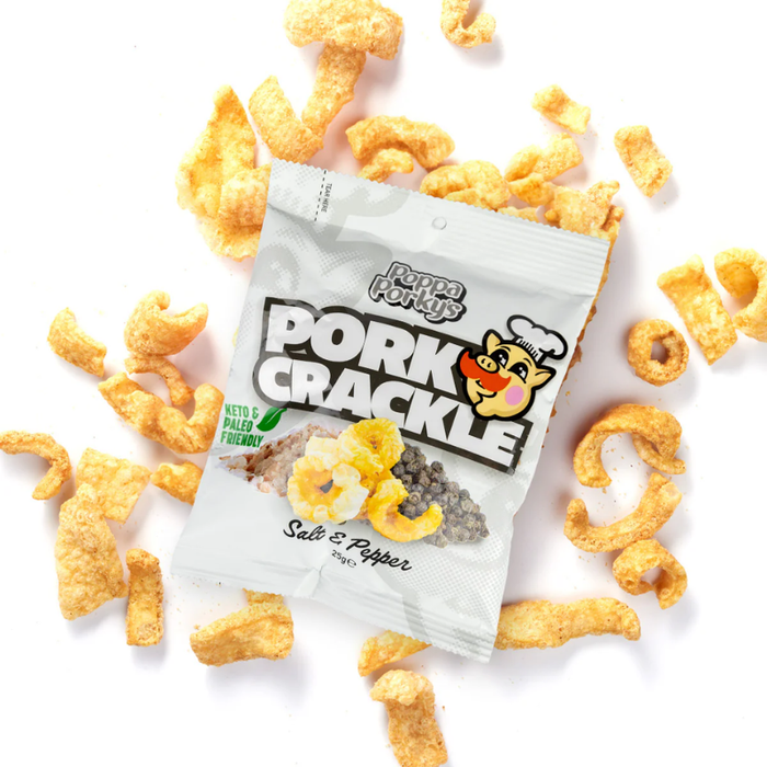 Poppa Porky's Pork Crackle - Salt & Pepper - 25g