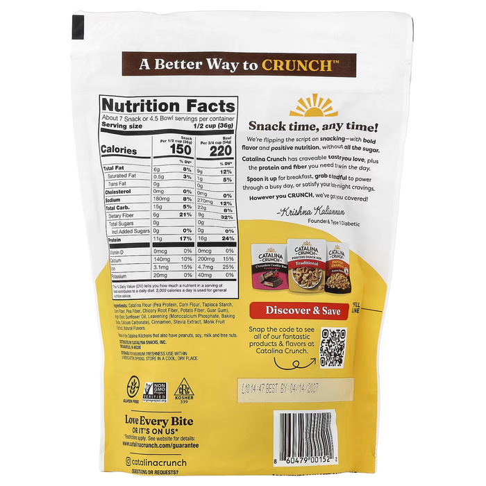 Catalina Crunch Keto Cereal - Cinnamon Toast Flavour 255g