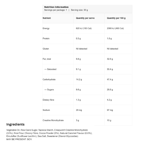 Noway Creatine Choc Caramel Bar - 30g