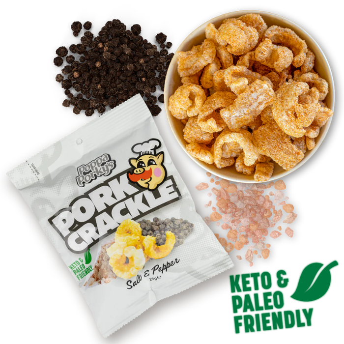 Poppa Porky's Pork Crackle - Salt & Pepper - 25g
