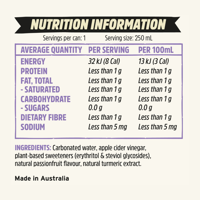 Remedy Sodaly Passionfruit 250mL