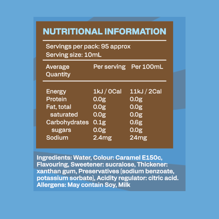 Low Carb Emporium Brown Sugar Cinnamon Flavoured Zero Sugar Syrup - 950mL