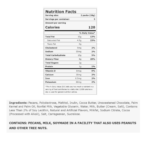 Atkins Low Carb Pecan Caramel Clusters 10 x 14g