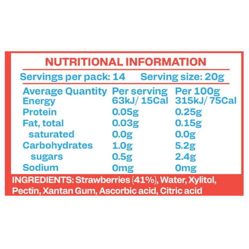 Low Carb Emporium No Added Sugar Strawberry Jam - 280g