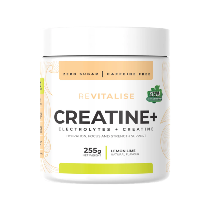ReVitalise Creatine + Lemon Lime Flavoured Electrolyte + Creatine Drink Mix - 30 serves