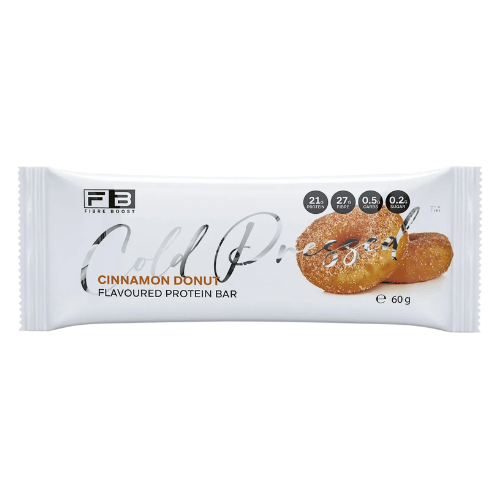 FIBRE BOOST Cold Pressed Protein Bar Cinnamon Donut 60g — Low