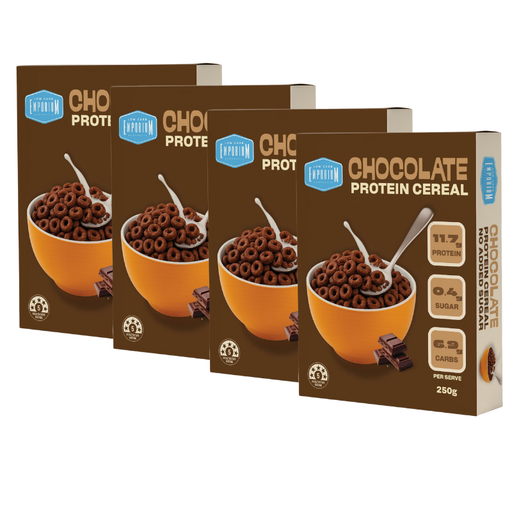 Bulk Pack Low Carb Emporium Protein Cereal - Chocolate Flavour - 250g x 4