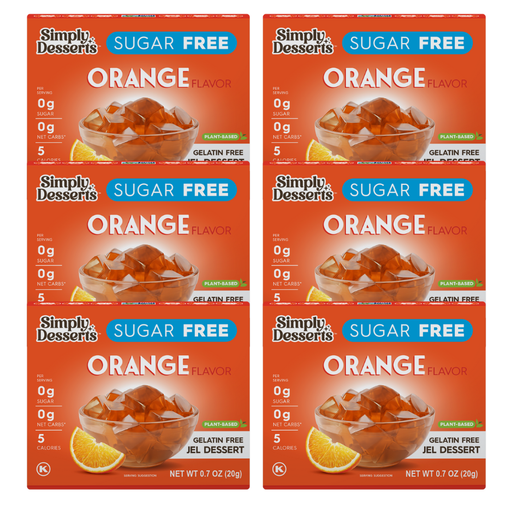 Bulk Simply Desserts Orange Jel Dessert - 20gm x 6 (case)