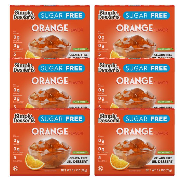 Bulk Simply Desserts Orange Jel Dessert - 20gm x 6 (case)