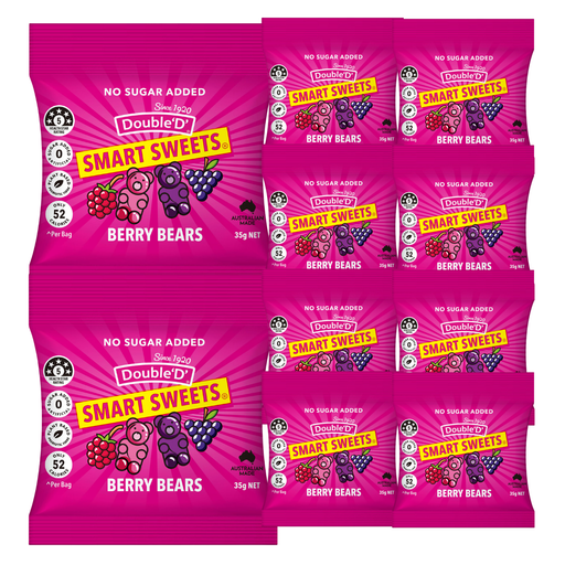 Bulk Double ‘D’: Smart Sweets™ Berry Gummies 35gm x 10