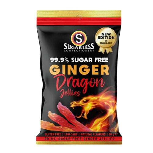 SUGARLESS CONFECTIONERY CO Jellies - Ginger Dragon Jellies -60g