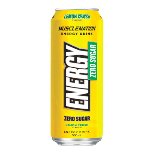 Muscle Nation - Zero Sugar Energy Drink - Lemon Crush 500mL