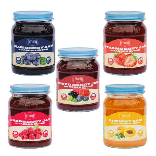 Bulk Low Carb Emporium No Added Sugar Jam Sampler - 280g x 5 (case)