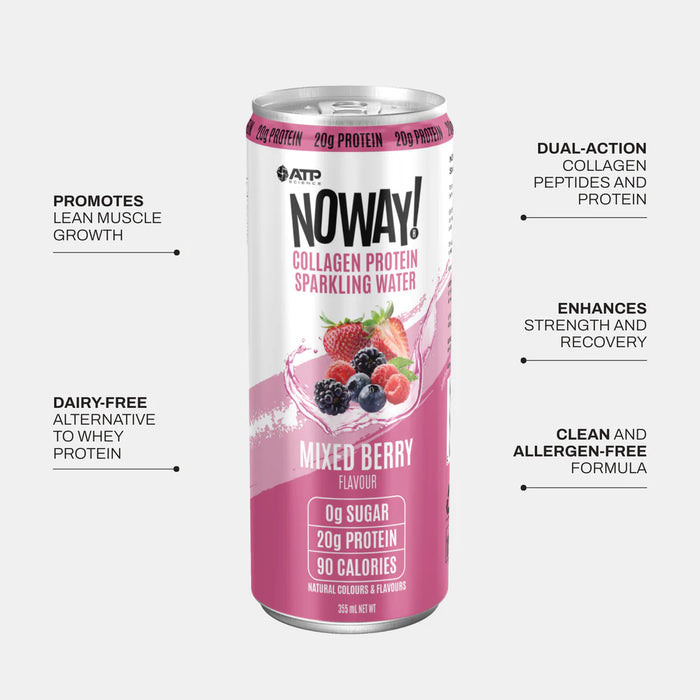 NOWAY Collagen Protein Sparkling Water - Mixed Berry (355ml)