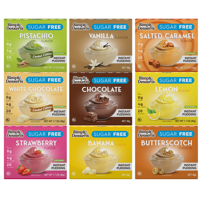 Bulk Simply Desserts Instant Pudding & Pie Filling - Sampler Pack x 9 flavours