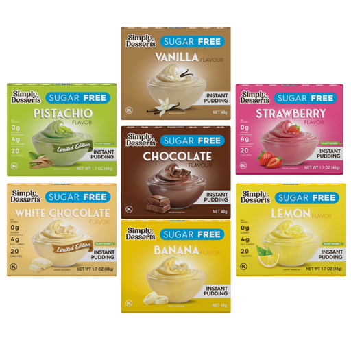 Bulk Simply Desserts Instant Pudding & Pie Filling - Sampler Pack x 7 flavours kit