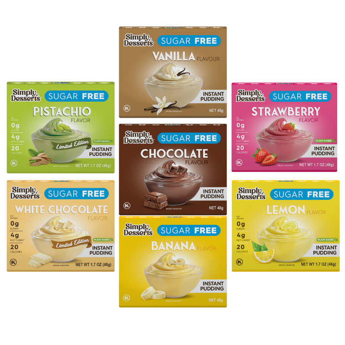 Bulk Simply Desserts Instant Pudding & Pie Filling - Sampler Pack x 7 flavours kit