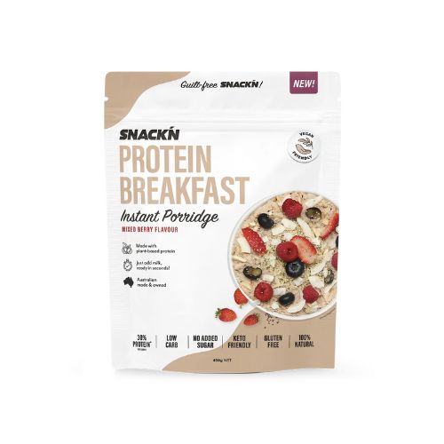 Snackn' Protein Breakfast Instant Porridge Mixed Berry Flavour - 450g