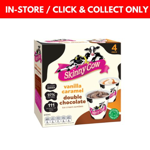 Peters Skinny Cow Vanilla Caramel and Double Chocolate Ice Cream Sundae 4 pack - 640mL
