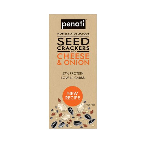 Penati Honestly Delicious Seed Crackers with Cheese & Onion - 120g