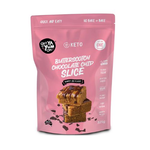 Get Ya Yum On - Butterscotch Chocolate Chip Slice - 300g - Makes 20 slices
