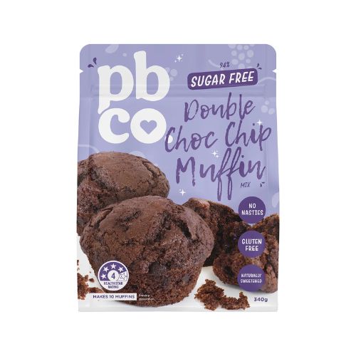 PBCO 94% Sugar Free Double Choc Chip Muffin Mix - 340g