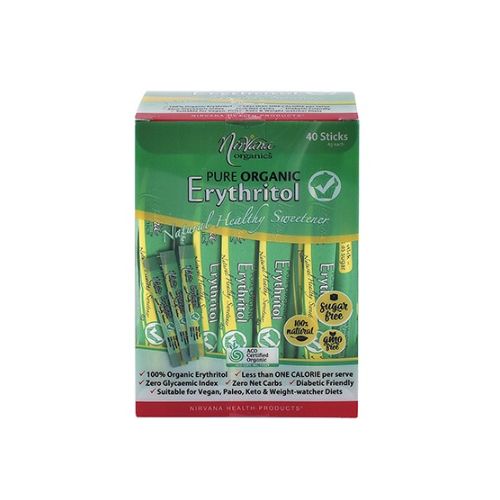 Nirvana Organics Erythritol Sweetener - 40 Sticks