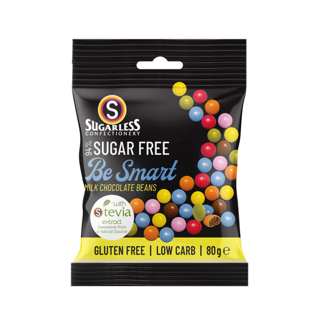 SUGARLESS CONFECTIONERY CO Be Smart Coated Chocolate beans - 80g