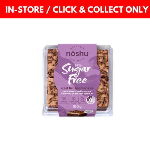Noshu 95% Sugar Free Iced Funtella Cakes - 180g