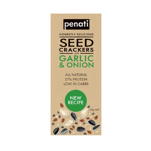 Penati Honestly Delicious Seed Crackers with Garlic &amp; Onion - 120g