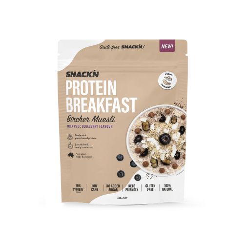 Snackn' Protein Breakfast Bircher Muesli Milk Choc Blueberry Flavour - 450g (15 serves)