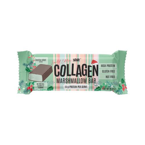 Noway Collagen Marshmallow Bar - Festive Mint Flavour - 45g LIMITED EDITION