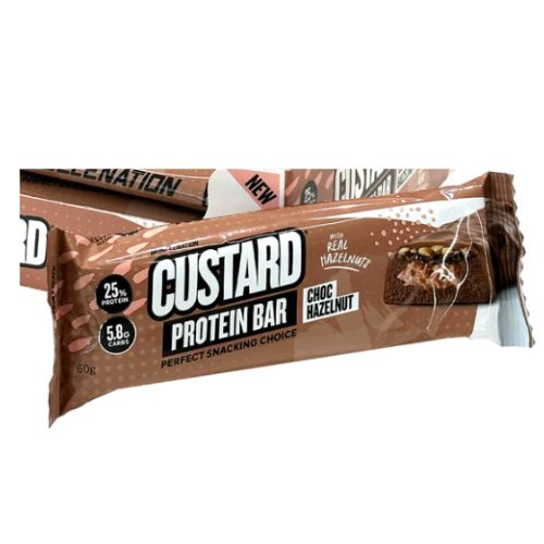 Muscle Nation Protein Custard Bar Choc Hazelnut 60g