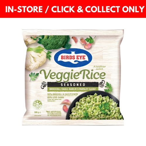 Birds Eye Veggie Rice Seasoned Broccoli, Cauli, Garlic & Parsley Flavour - 500g