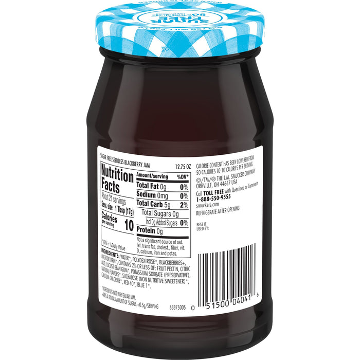 Smuckers Sugar Free Concord Blackberry Jam - 12.75 oz (361g)