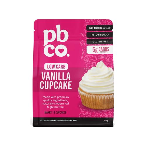 PBCo Low Carb Vanilla Cupcake Mix - 260gm