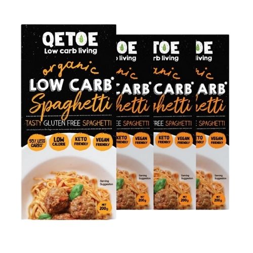 BULK Qetoe Organic Low Carb Spaghetti - 200gm x 4