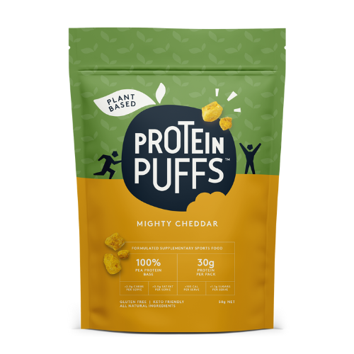 Protein Puffs - Plant Based - Mighty Cheddar Protein Snack 
