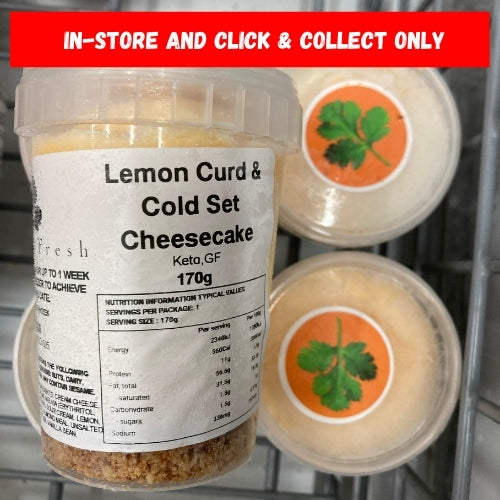 Palena Fresh Single Serve Cheesecake 170g - Lemon Curd Cold set Cheesecake - Avaliable Instore and Click and Collect Only