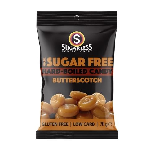 Sugarless Confectionery Co Hard Boiled Butterscotch flavoured Candy 