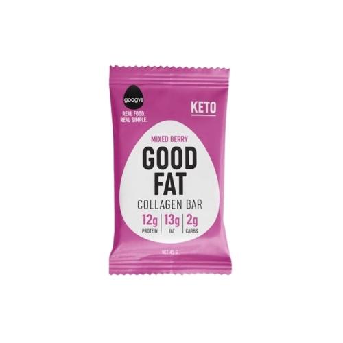 Googys Mixed Berry Good Fat Collagen Protein Keto Bar
