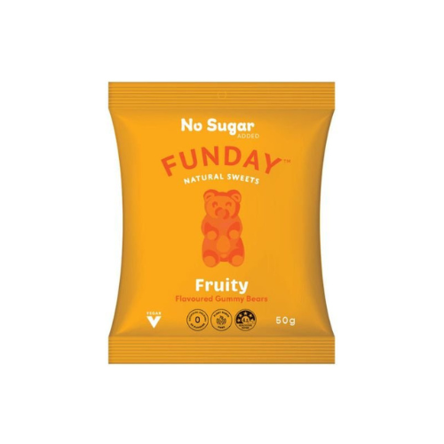 Funday Fruity Vegan Gummy Bears - 50g