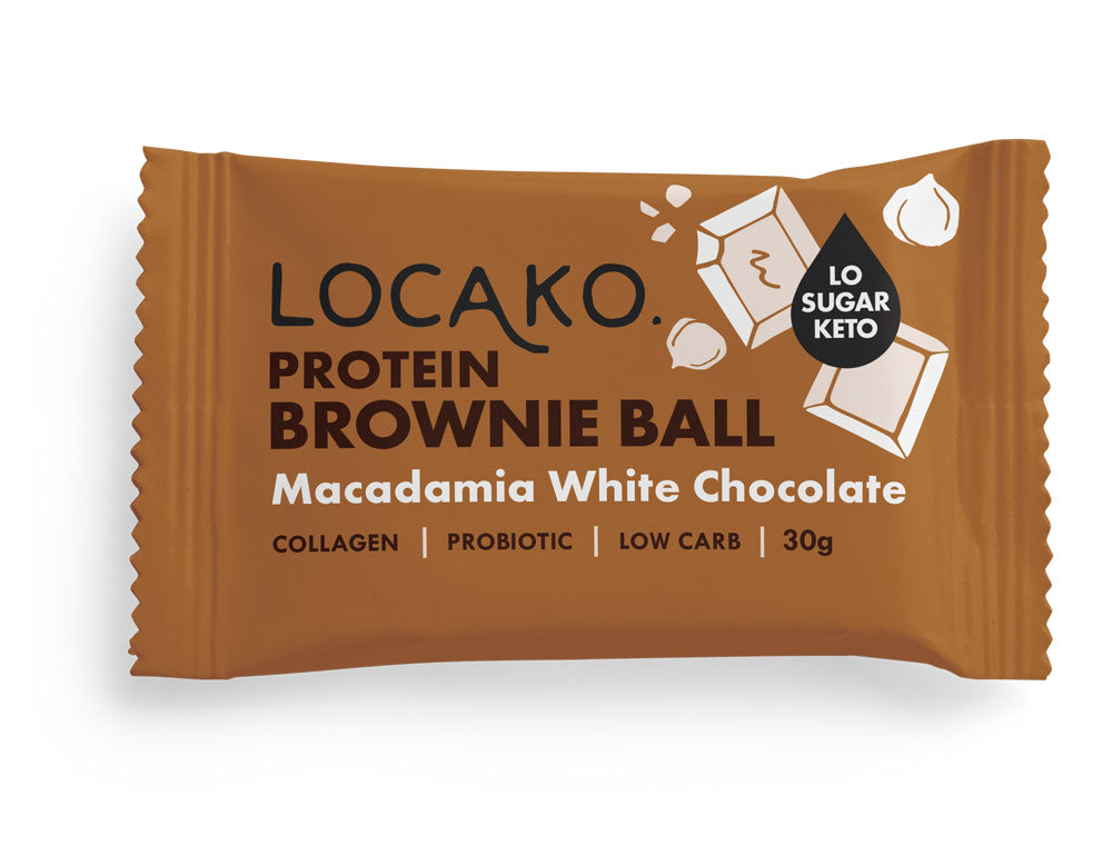 Protein Brownie Ball - Macadamia White Chocolate - 30g