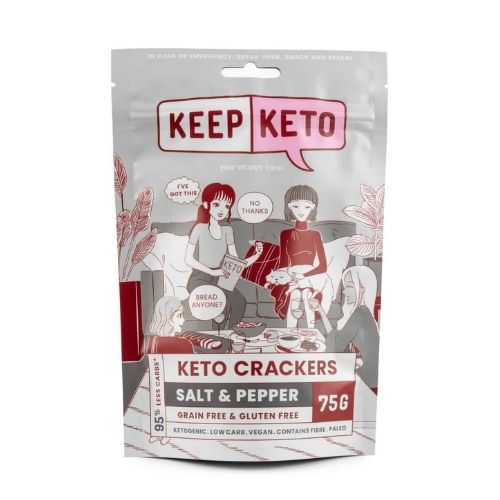 Keto Crackers - Salt and Pepper - 75g