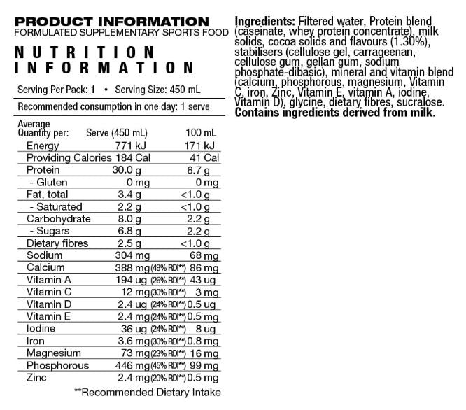 BSC RTD Premium Protein Shake - Chocolate - 450ml