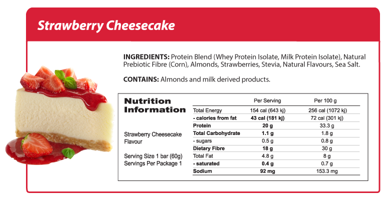 Smart Diet Solutions Protein Bar - Strawberry Cheesecake 60g