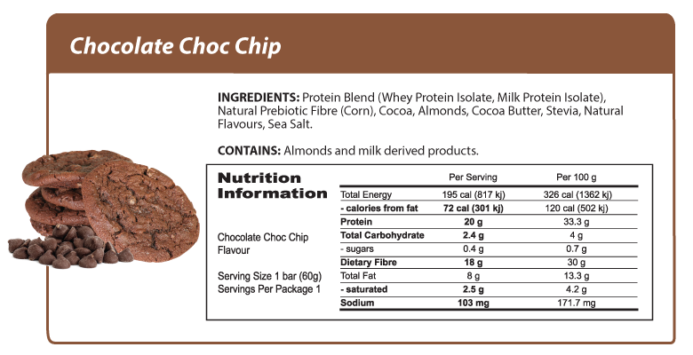 Smart Diet Solutions Protein Bar - Chocolate Choc Chip 60g