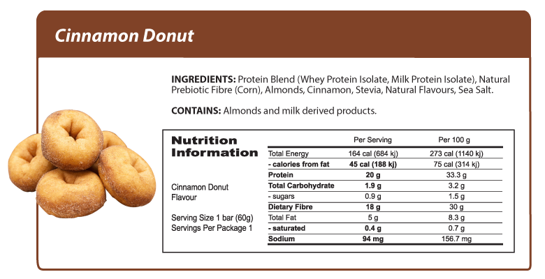 Smart Diet Solutions Protein Bar - Cinnamon Donut 60g