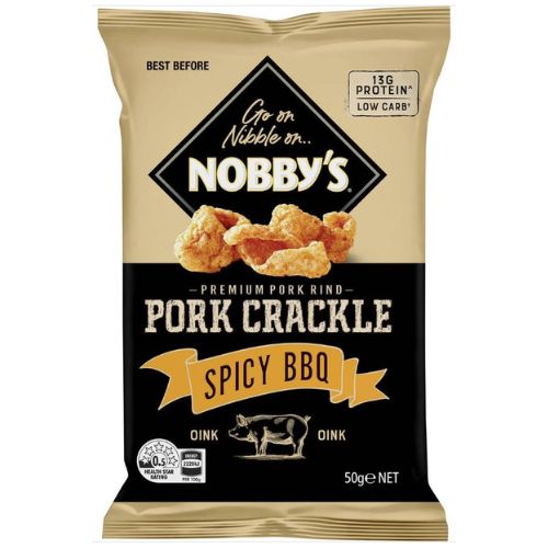 Nobby's Pork Crackle - Spicy BBQ - 50g